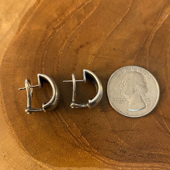 RETIRED James Avery Christina French Clip Earrings, Sterling Silver - Picture 4 of 4